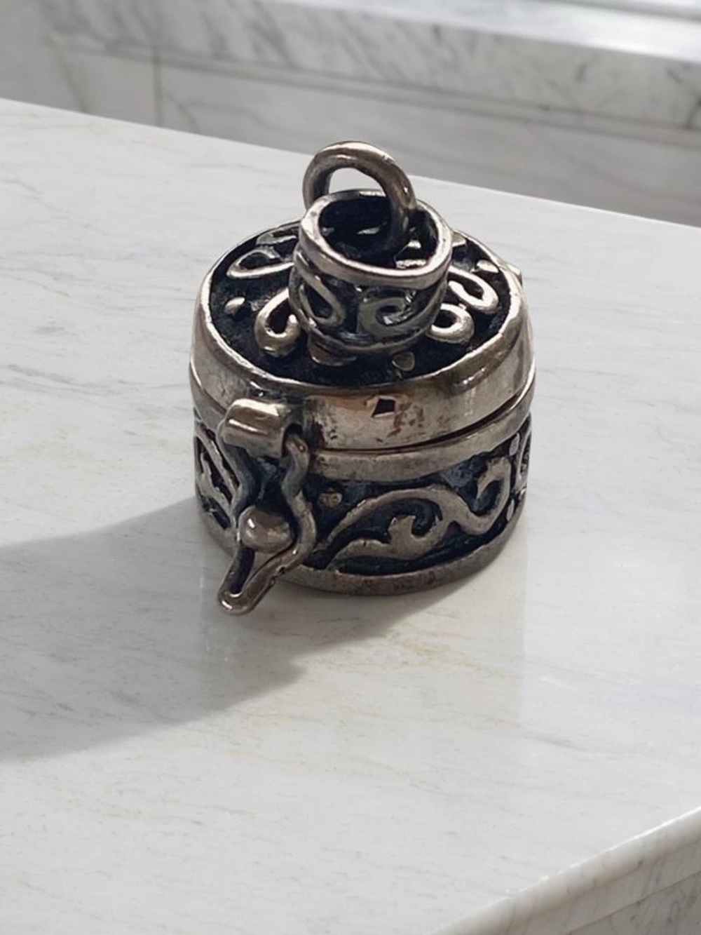 Sterling Silver “make a little wish” box Charm